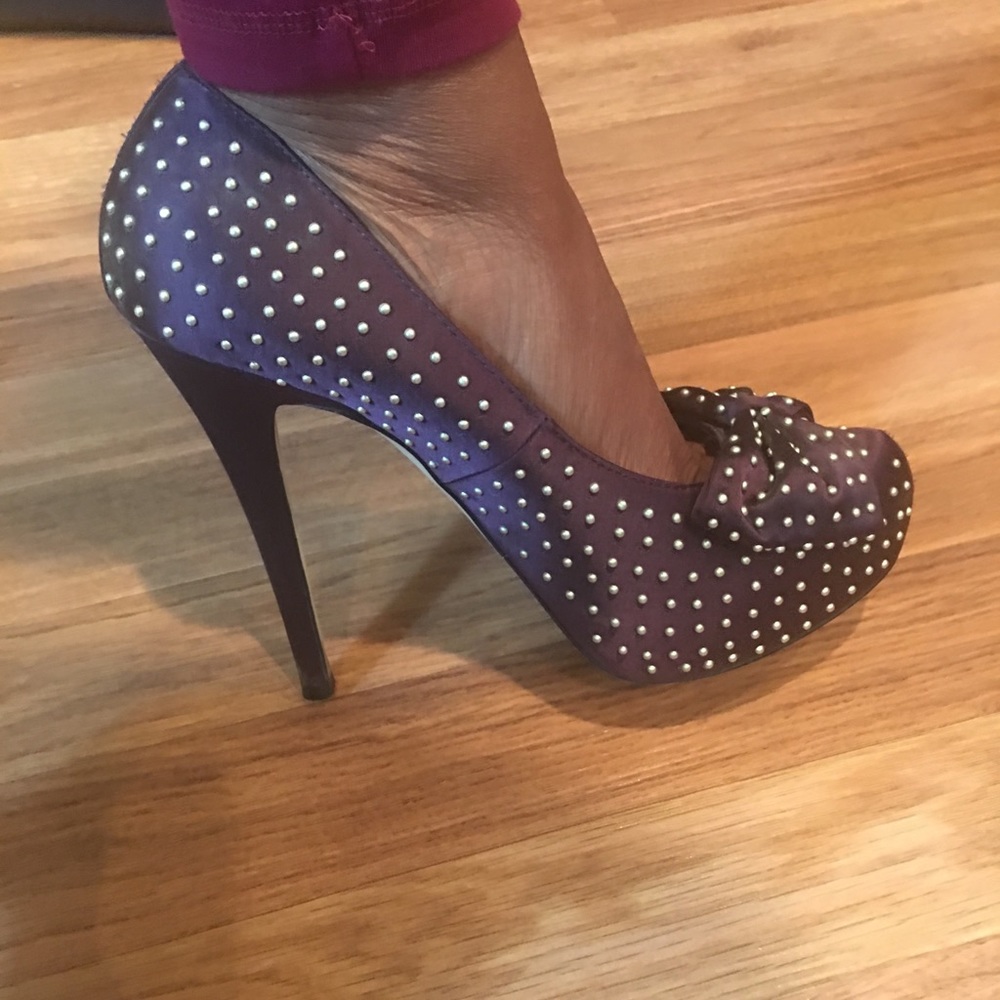 New BEBE Sexy studs dark purple with studs
